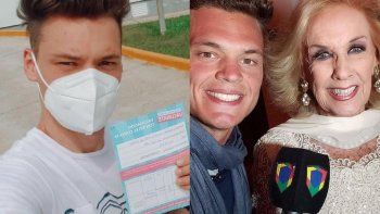 Gonzalo Vázquez, notero de Intrusos de 24 años, fue vacunado contra el COVID-19