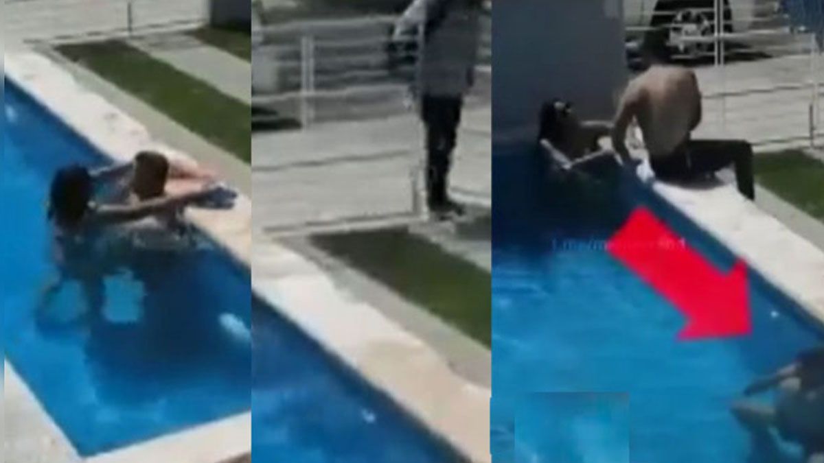 El improvisado buzo táctico en la casa de su amante.