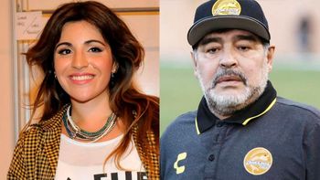 Mientras Gianinna Maradona hablaba en Intrusos, Diego saludaba a Jana por su cumple