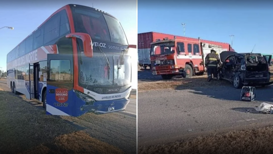 Muere una pareja de abuelos tras chocar contra un micro, viajaban con los nietos