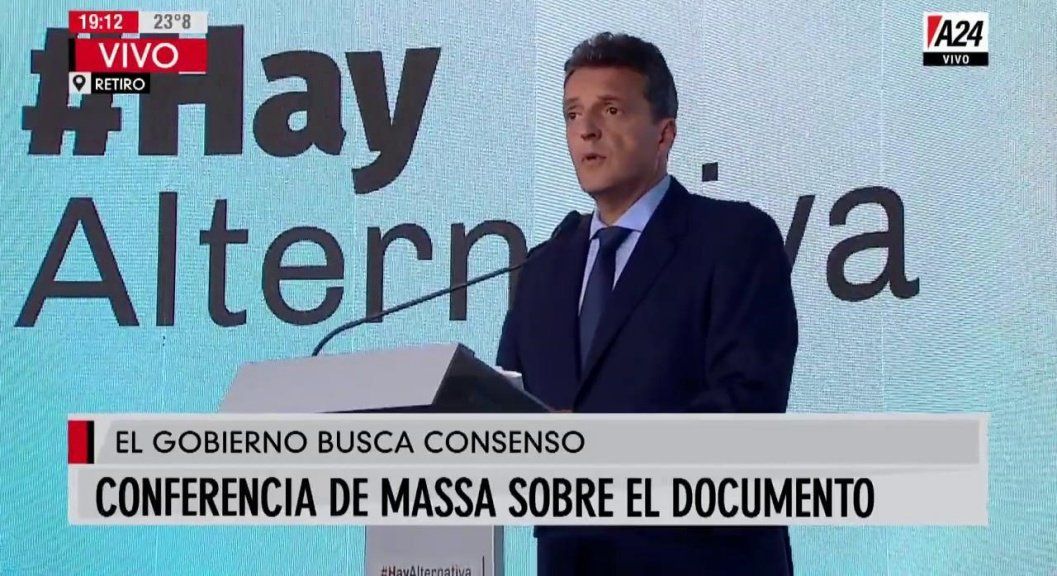 Sergio Massa dijo que los acuerdos no se construyen por WhatsApp y pidió convocar a todos, sin exclusiones