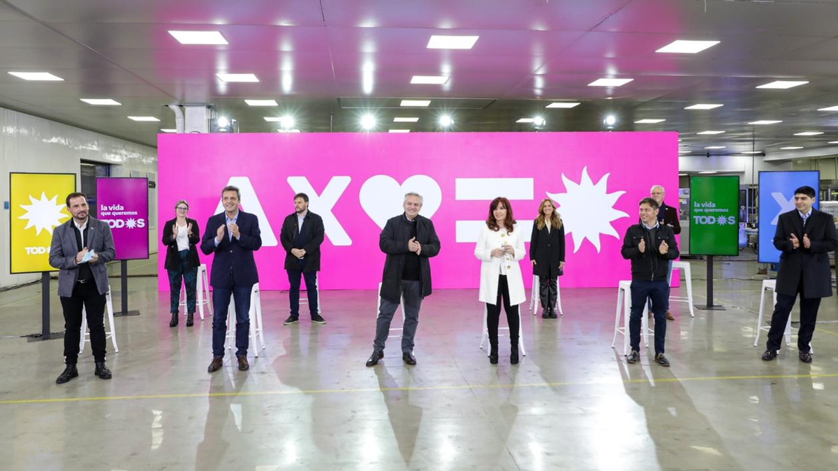La presentación del cierre de listas de candidatos del Frente de Todos
