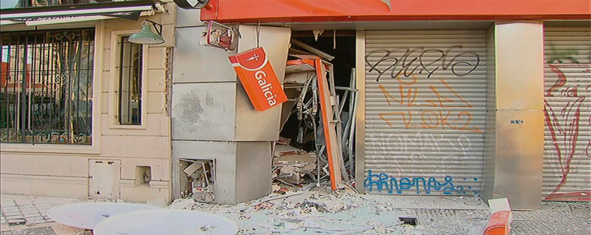 Hicieron explotar un cajero automático con gas butano en Ramos Mejía