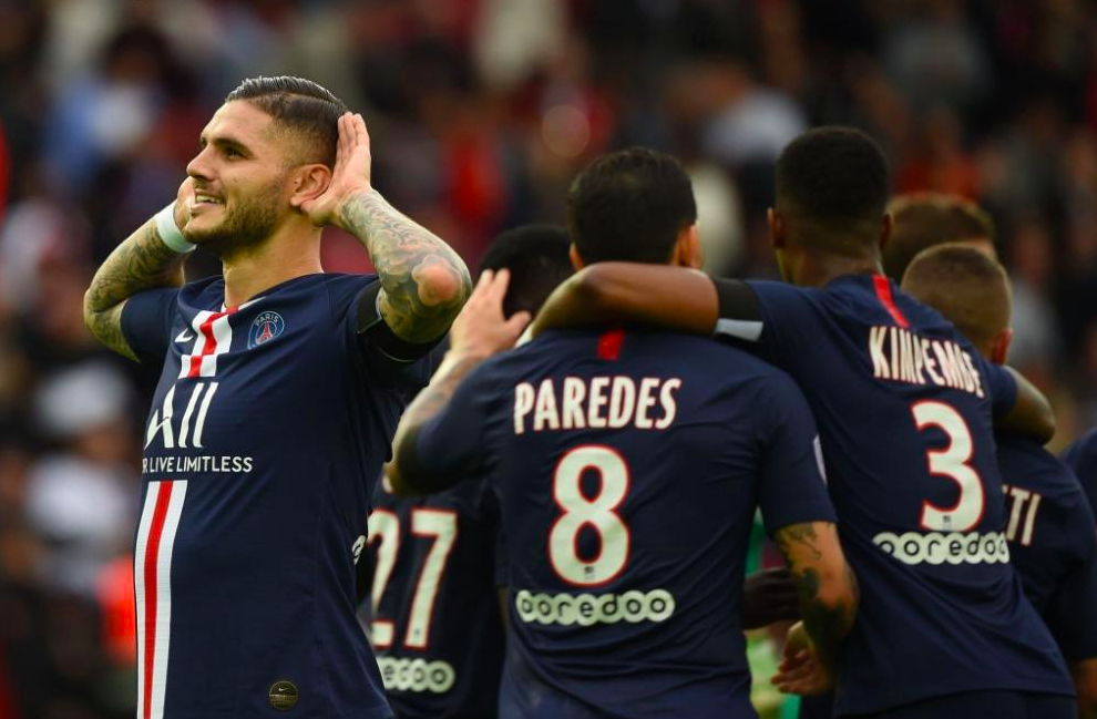 Icardi marcó su primer gol en la Ligue 1 y PSG goleó 4-0 a Angers