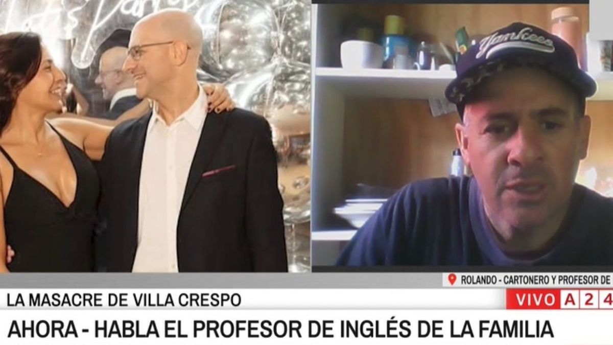 El testimonio del profesor de inglés que conocía a la familia asesinada en Villa Crespo. (Foto: captura A24)