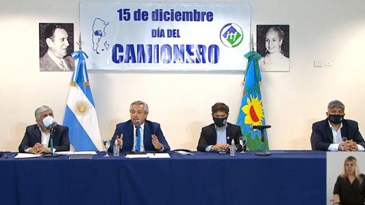 Alberto junto a Moyano por el Día del Camionero: Somos peronistas y aprobamos la prueba de la pandemia