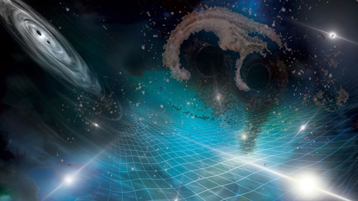 El ruido cósmico producido por choques dentro de enormes agujeros negros. (Foto: Gentileza NanoGrav) El ruido cósmico producido por choques dentro de enormes agujeros negros. (Foto: Gentileza NanoGrav)