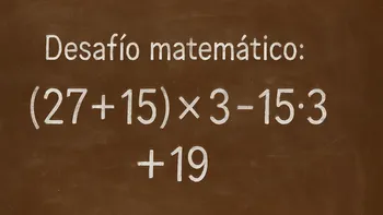Desafío matemático: ¿en cuánto tiempo lográs resolverlo?