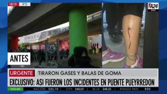 Incidentes en Puente Pueyrredón: Prefectura impidió el corte de un carril con gases lacrimógenos y balas de goma