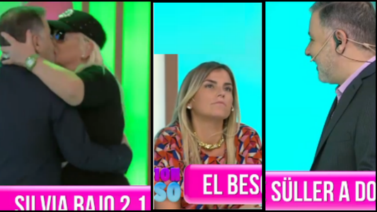 El piquito de Silvia Süller a Fabián Doman