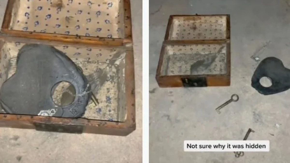 Encontr&oacute; una caja misteriosa escondida en el interior de una pared y dec&iacute;a "no abrir"