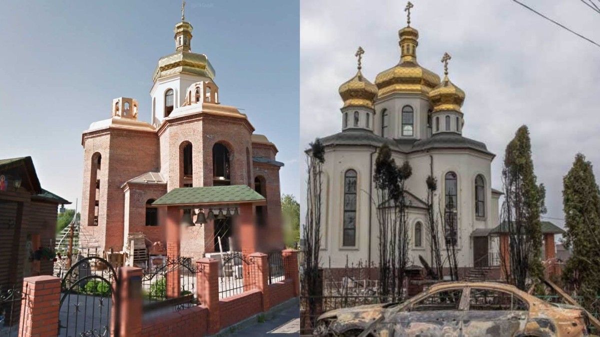 Iglesia ortodoxa en Irpin, Ucrania. 