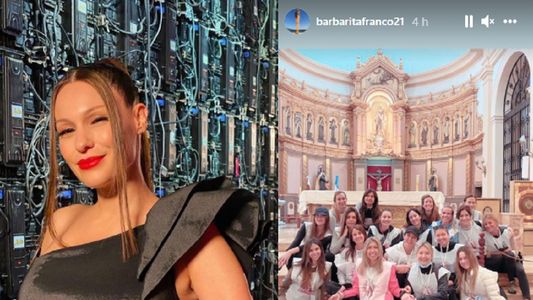 Pampita cumplió su promesa y fue caminando a Luján