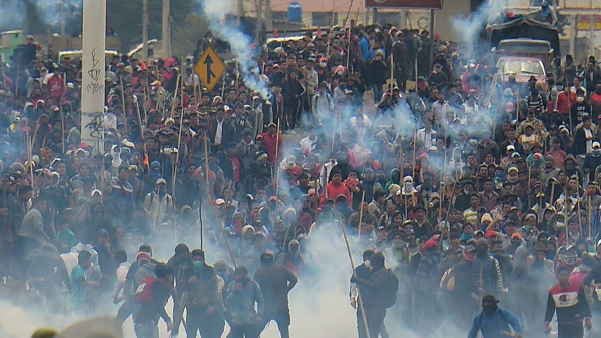 La protesta social va en aumento en Ecuador desde hace 12 días (Foto: Gentileza Financial Times)