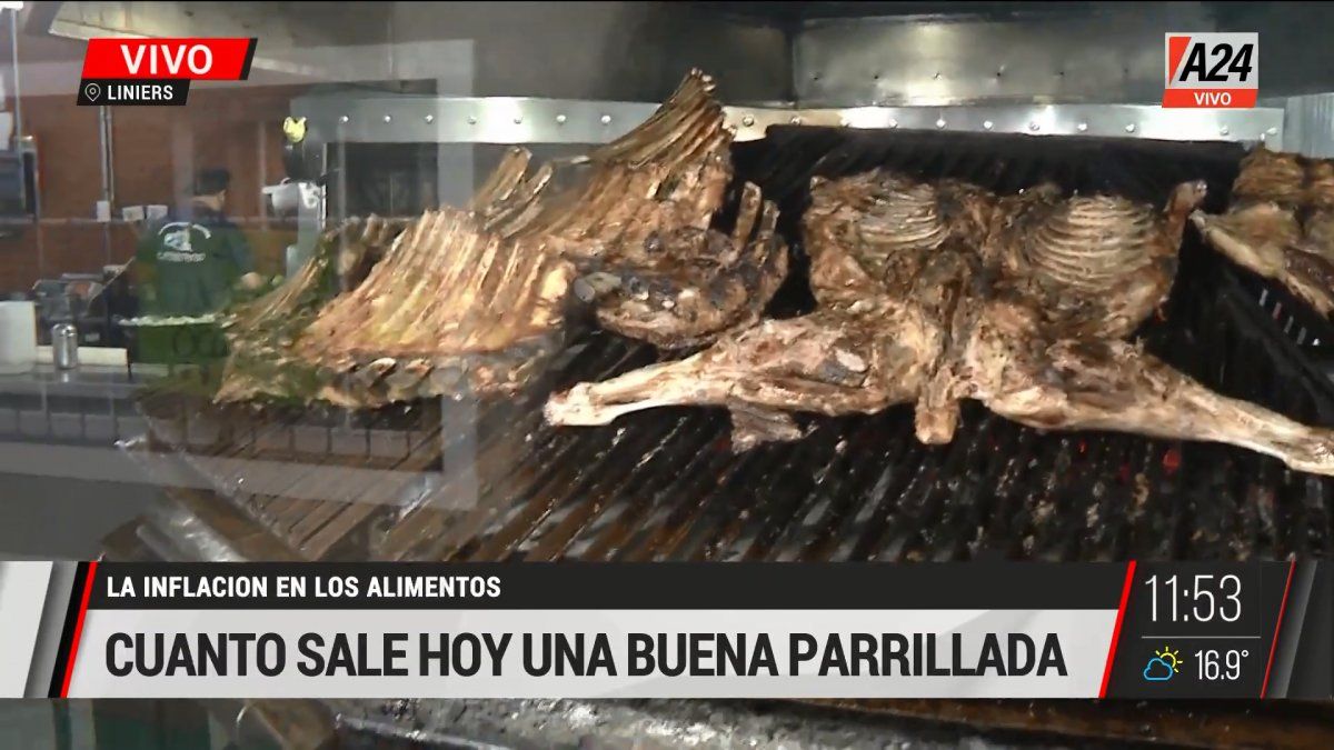 Cuánto cuesta una clásica parrillada hoy en Buenos Aires. (Captura de Tv)