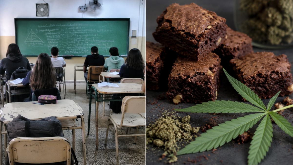 Alumnos comieron brownies con marihuana y terminaron intoxicados. Imagen ilustrativa con IA.