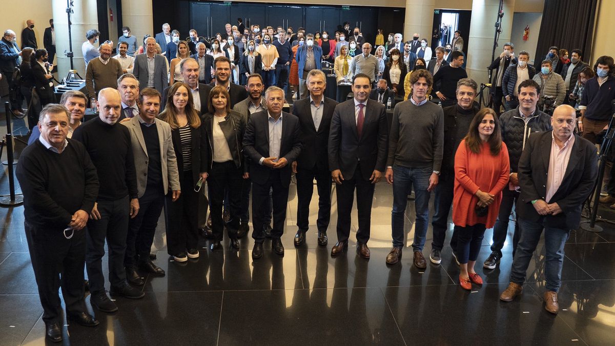 Referentes políticos de la mesa nacional de Juntos por el Cambio.