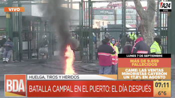 A los tiros: alta tensión en el Puerto de Buenos Aires que está bloqueado por un conflicto gremial