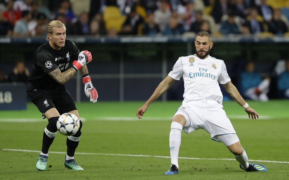 El insólito gol de Benzema tras un blooper de Karius