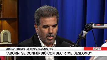 Cristian Ritondo con Novaresio: Adorni se equivocó en decir Me deslomo