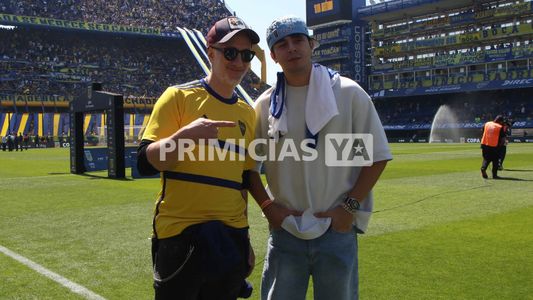 Las fotos de Rusherking y Andy Kusnetzoff en La Bombonera disfrutando el Superclásico