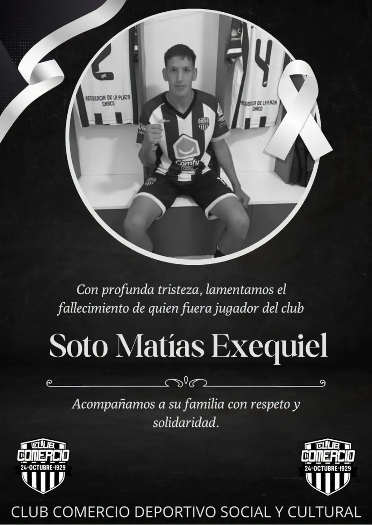 El Club Comercio Plaza despidi&oacute; a Mat&iacute;as Soto con un emotivo mensaje en redes sociales y destac&oacute; su pasi&oacute;n, compromiso y compa&ntilde;erismo. (Foto: redes sociales).