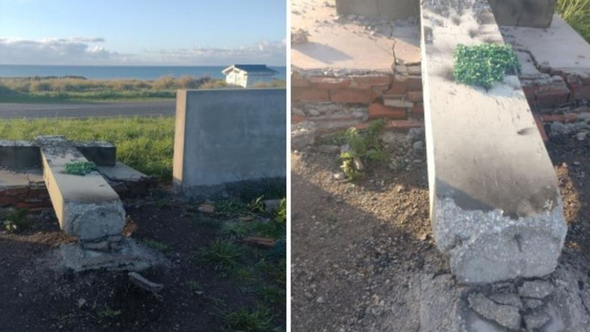 El cementerio de Darwin, vandalizado. (foto: A24.com)