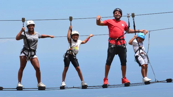 La familia de Fernanda Vives, a 2500 metros de altura