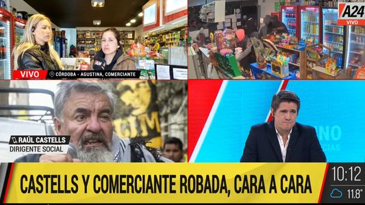 El cruce en vivo de Raúl Castells con una comerciante víctima de los robos organizados