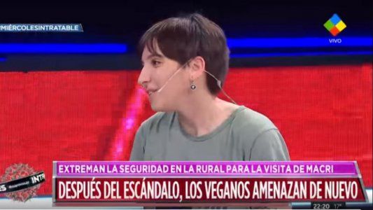 Magalí Ascón, activista vegana, en Intratables: Violan a las vacas