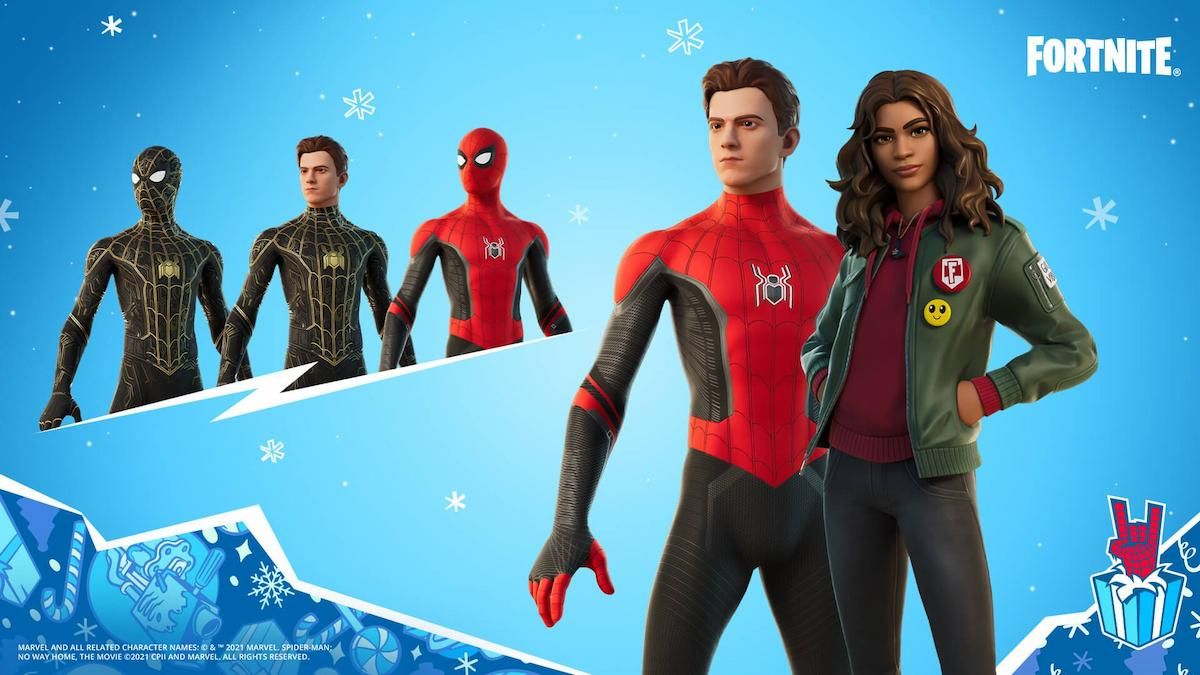 A mediados de diciembre, Fortnite sum&oacute; las skins de Tom Holland y Zendaya, quienes personifican a Peter Parker/Spiderman y su novia MJ en No Way Home.