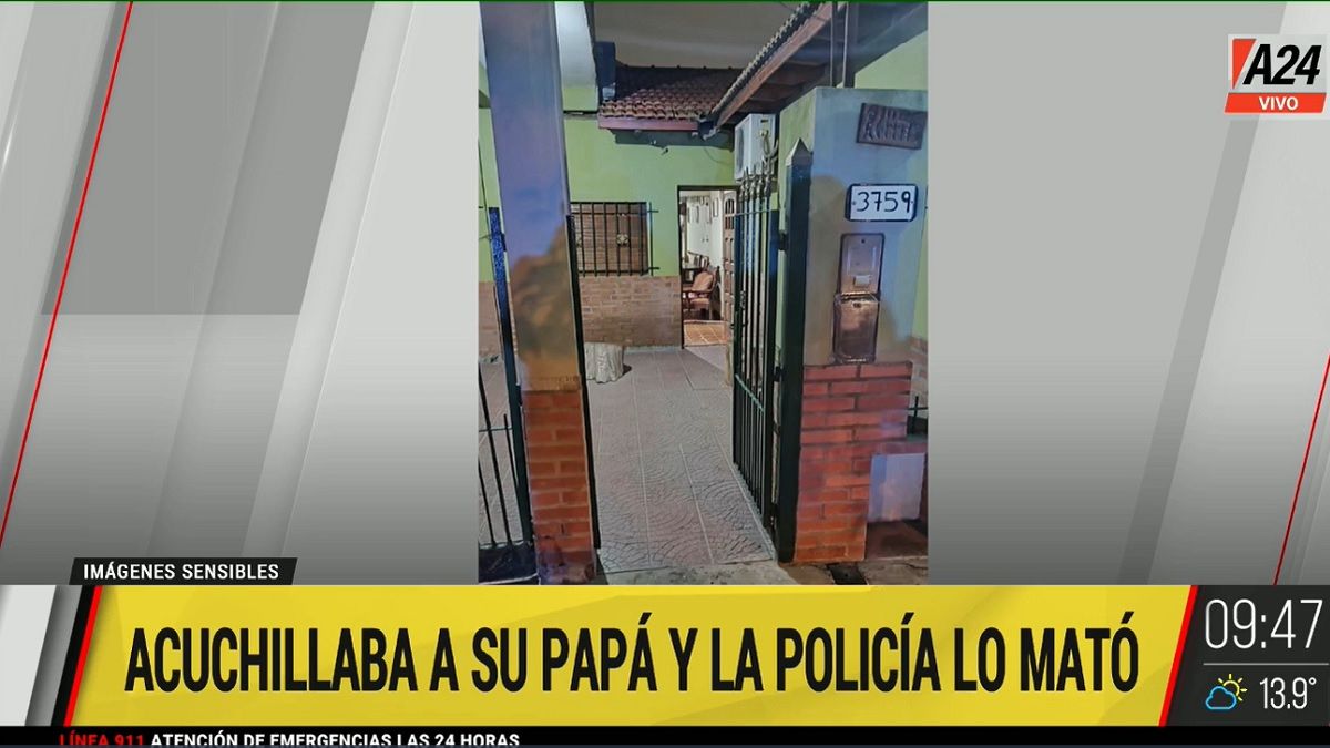 El agresor estaba armado con un cuchillo. Foto: captura de Tv.&nbsp;