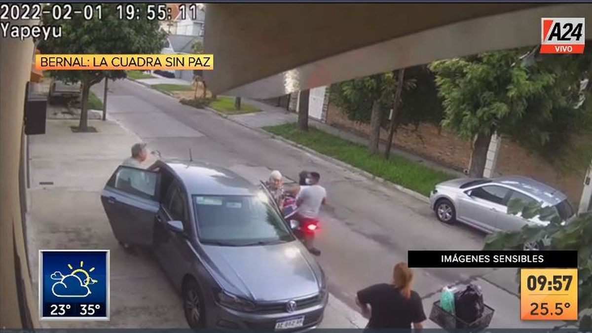 Bernal: impactante audio de un robo en la calle sin paz. (Captura de Tv)