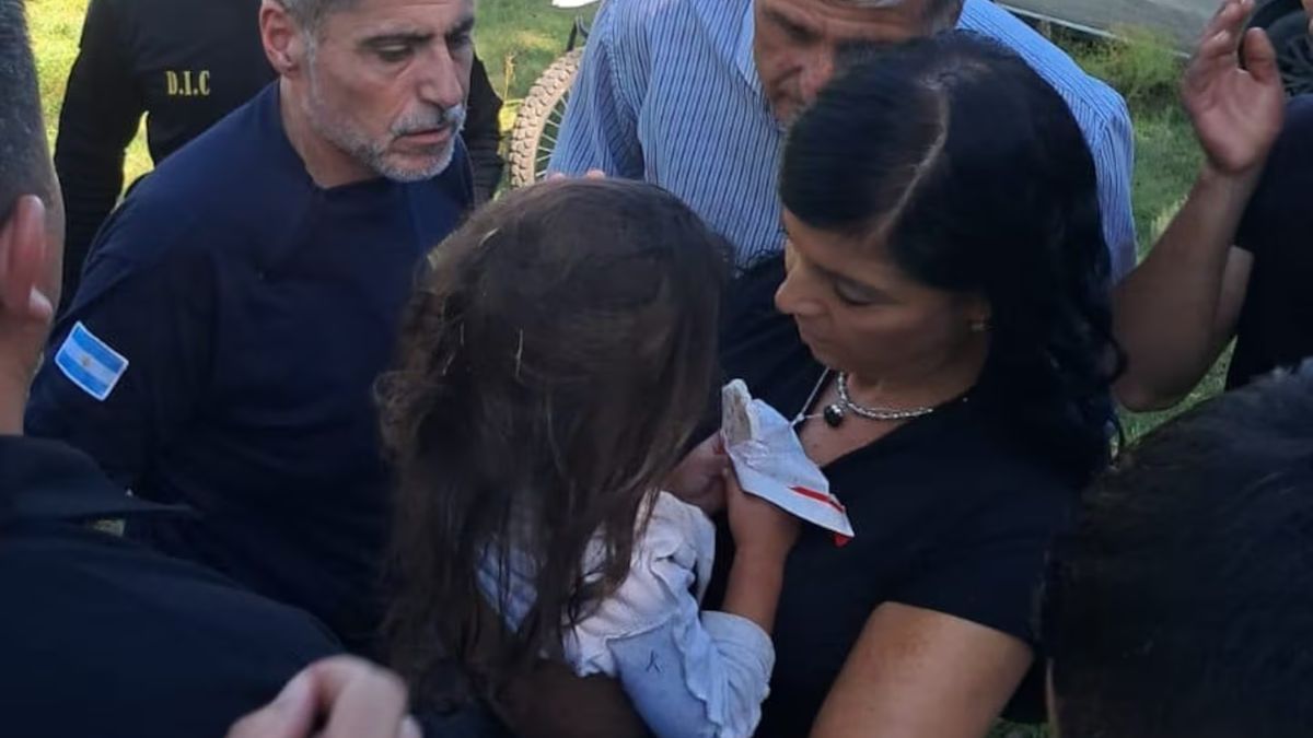 El emotivo momento del reencuentro de la nena de 2 años con su familia