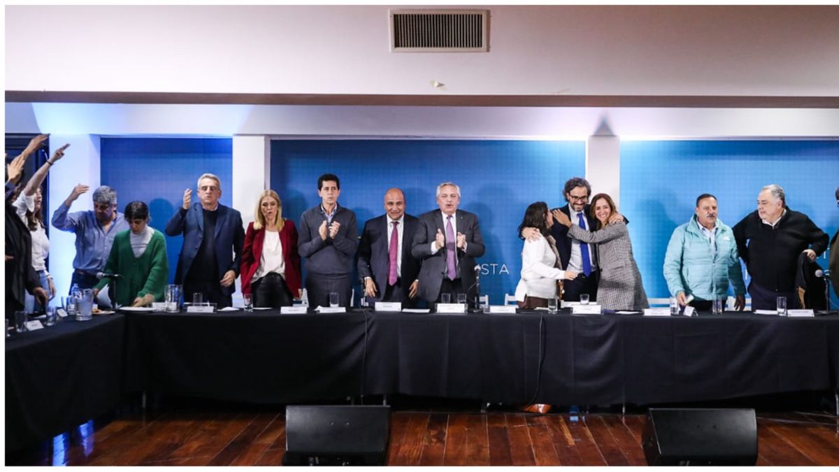 El Presidente encabezó el encuentro del PJ. (Foto: prensa PJ)
