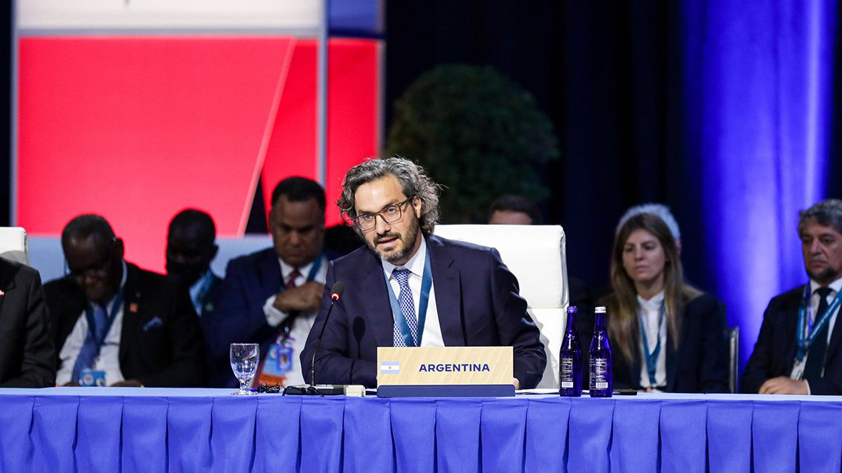 Santiago Cafiero en la Cumbre de las Américas. (Foto: Twitter)