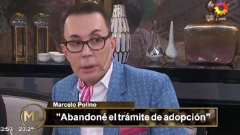Marcelo Polino: Abandoné el trámite de adopción, me pasó el tiempo, la vida te va corriendo de lugar