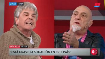El actor kirchnerista Raúl Rizzo, enloquecido de furia contra Fernando Iglesias y Juan Acosta,