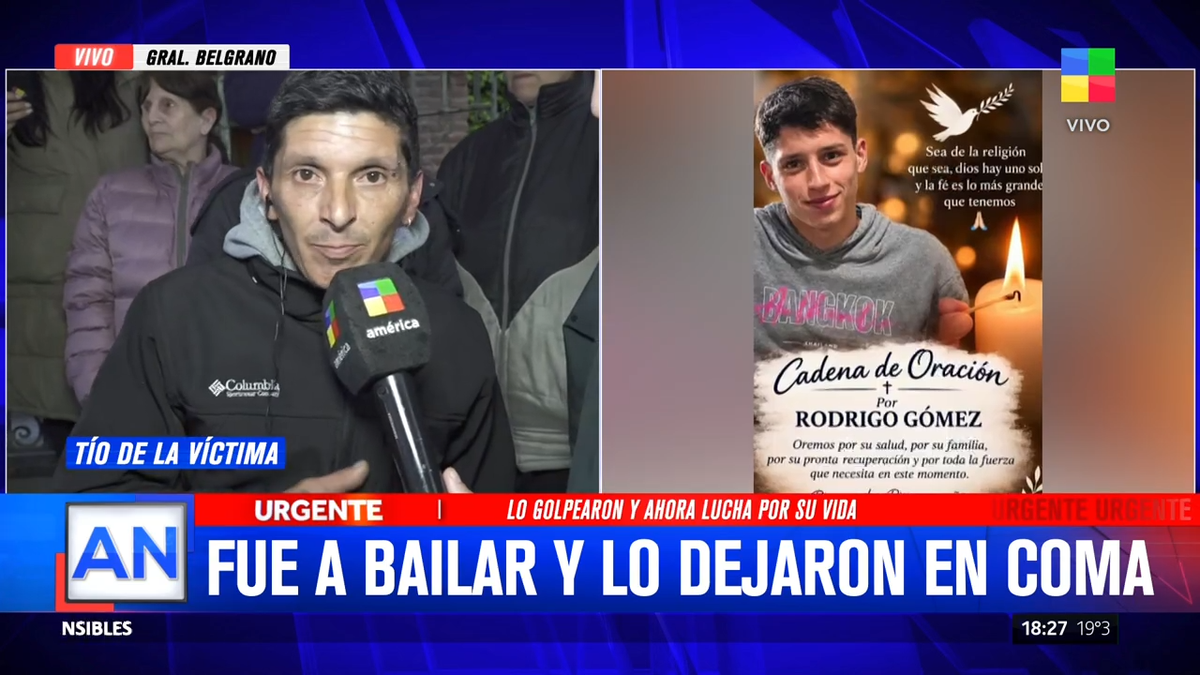 Se le tira como una hiena a matarlo: el video de la brutal agresión a un joven en General Belgrano. (Foto: captura de pantalla)