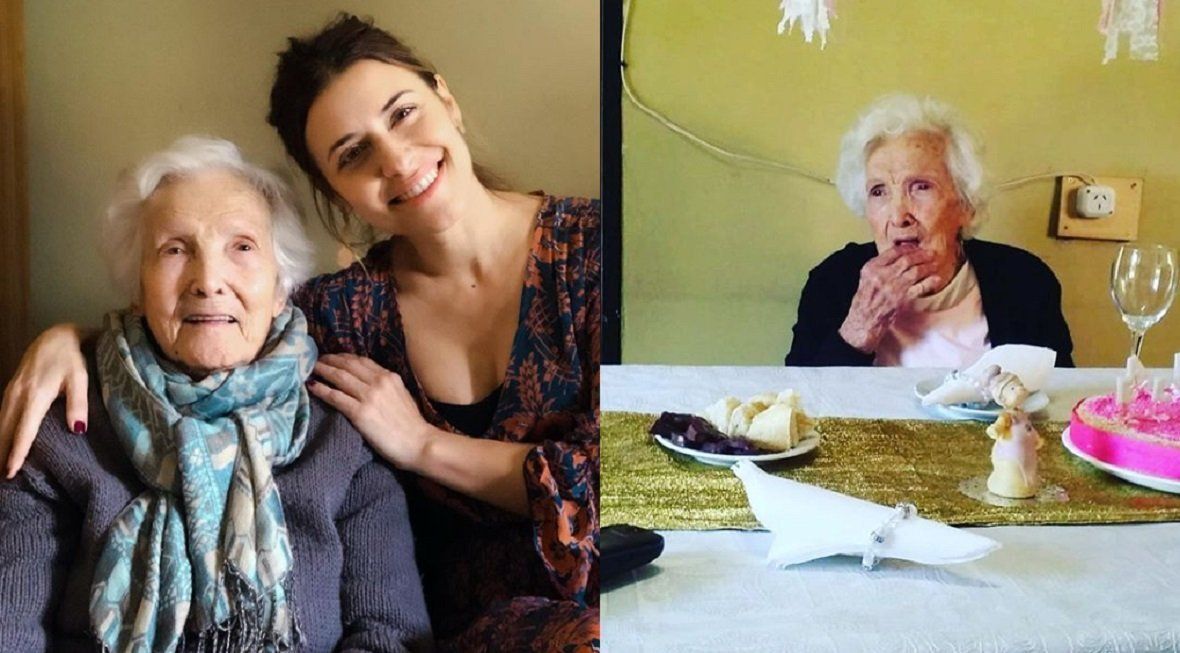 El emotivo saludo a distancia de Mariana Brey a su abuela, que cumplió 99 años