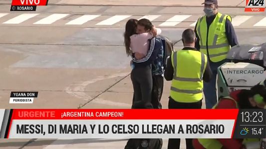 Apasionado reencuentro de Lionel Messi y Antonela Roccuzzo en Rosario