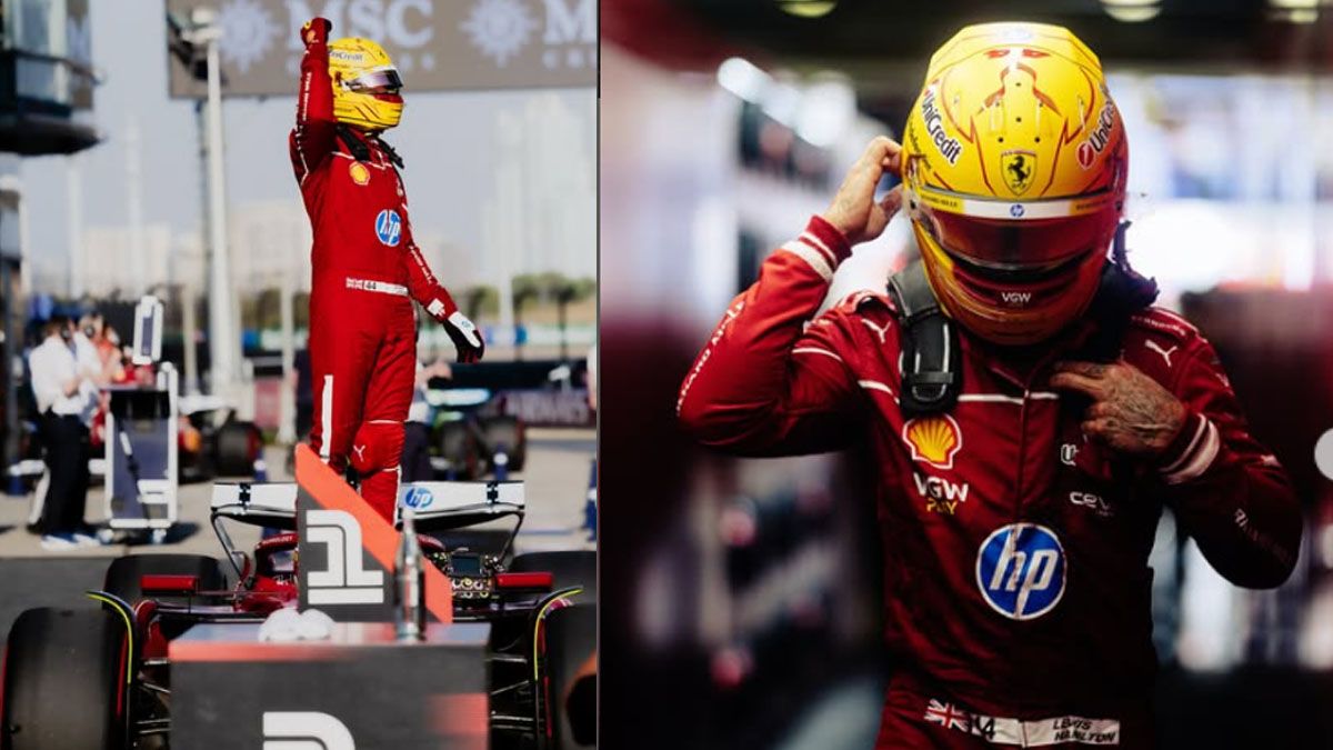 Hamilton dio la nota con Ferrari en China y Colapinto celebró. (Foto: A24.com)