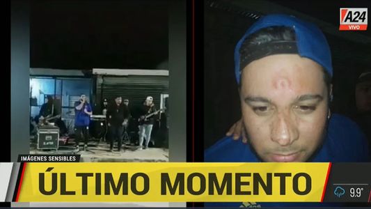 Cantaba con su banda en la calle y terminó con un tiro en la frente: el video del ataque