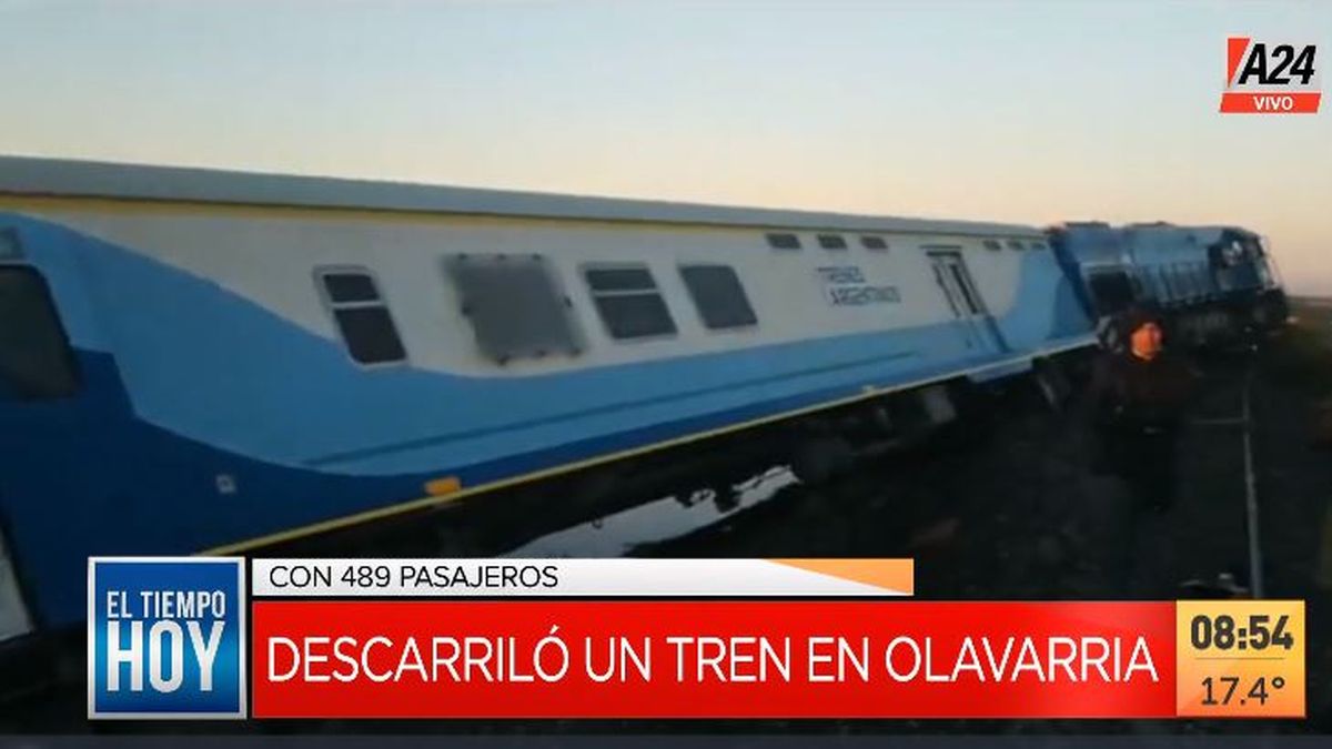 Olavarría: descarriló un tren y hay al menos 20 heridos. (Captura de Tv)