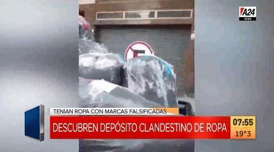 Flores: operativo en un depósito clandestino por la red de venta mantera