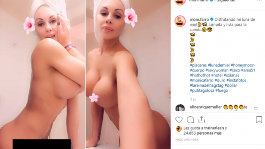 Mónica Farro disfruta de la luna de miel: Limpita y lista para la camita