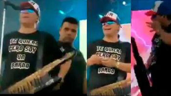 ¿Qué le alcanzaron a Pablo Lescano a escondidas en pleno show?