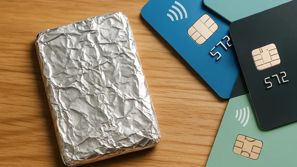 Tarjetas envueltas en papel aluminio: qué hay detrás del truco que se viraliza para evitar fraudes. (Imagen ilustrativa)
