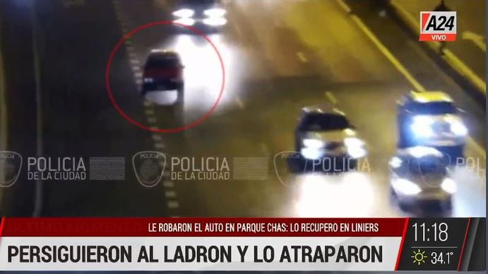 Persecución de película desde Parque Chas hasta Liniers