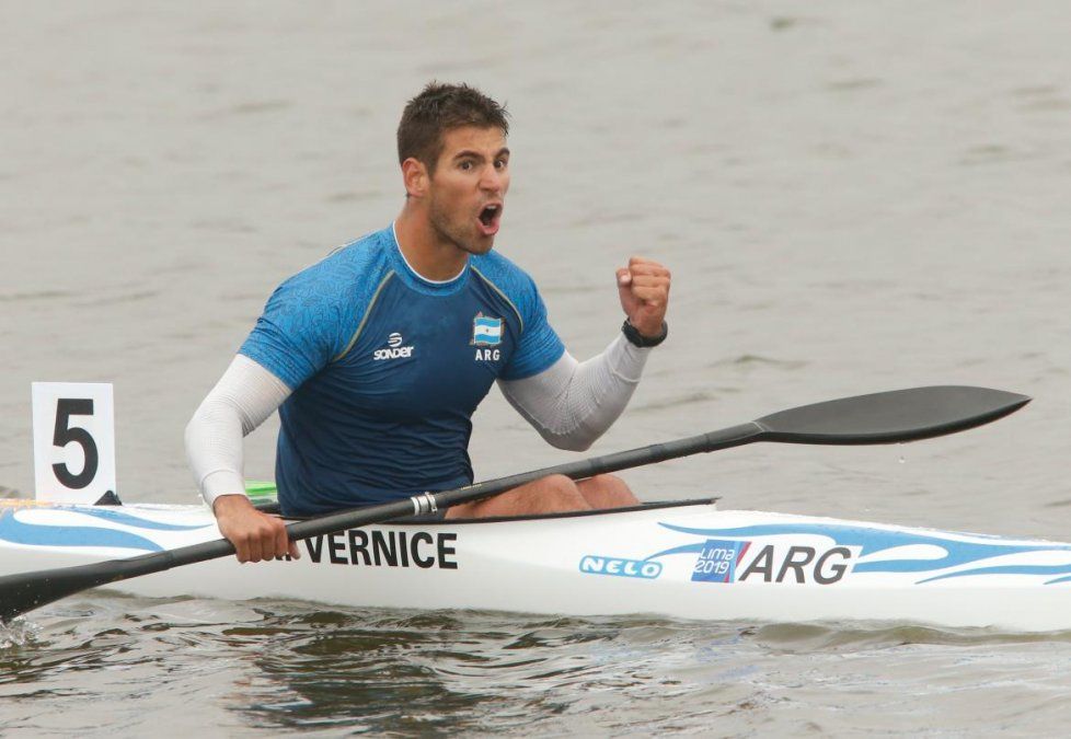 Agustín Vernice era hasta ahora el único argentino clasificado en canotaje para Tokio 2020.